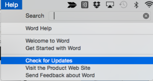 check for updates on word mac